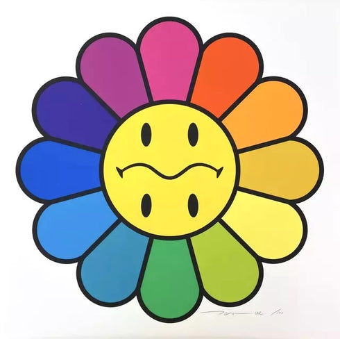 "Rainbow Smiley" by Takashi Murakami - Edition on 100 - Mind The Gap Label